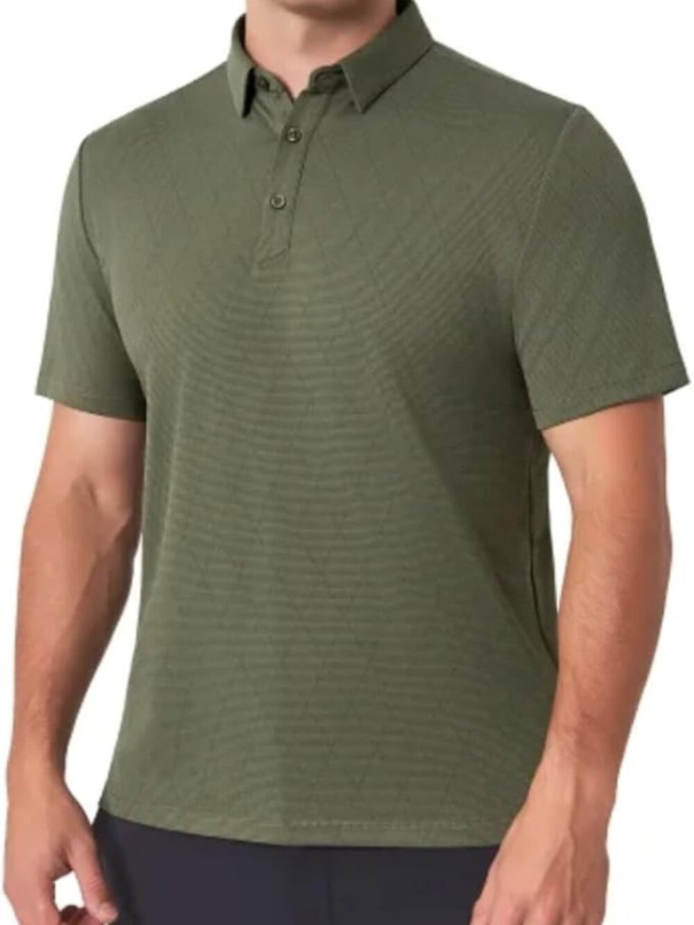 Modern Ambition Men's Stretch Moisture Wicking Polo Shirt, Green, Size L